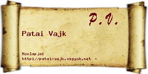 Patai Vajk névjegykártya